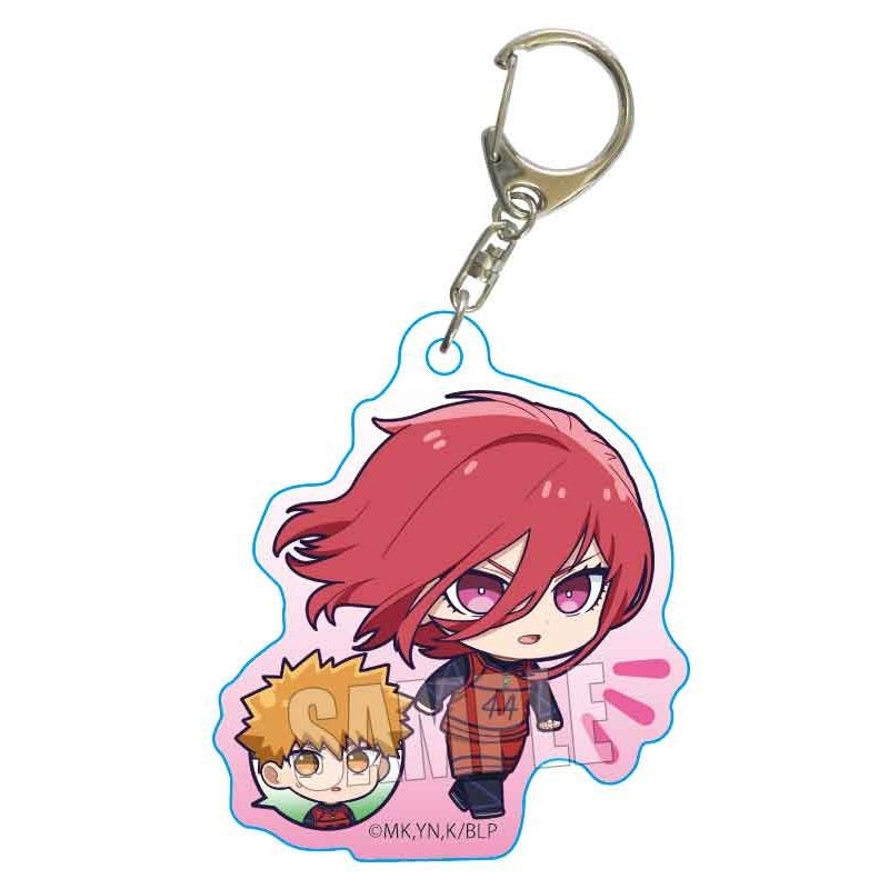 Blue Lock Bell House Petit Memo! Acrylic Key Chain Kunigami & Chigiri