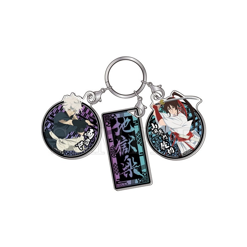 Hell's Paradise: Jigokuraku T's Factory 3 Charm Key Chain Gabimaru + Yamada Asaemon Sagiri