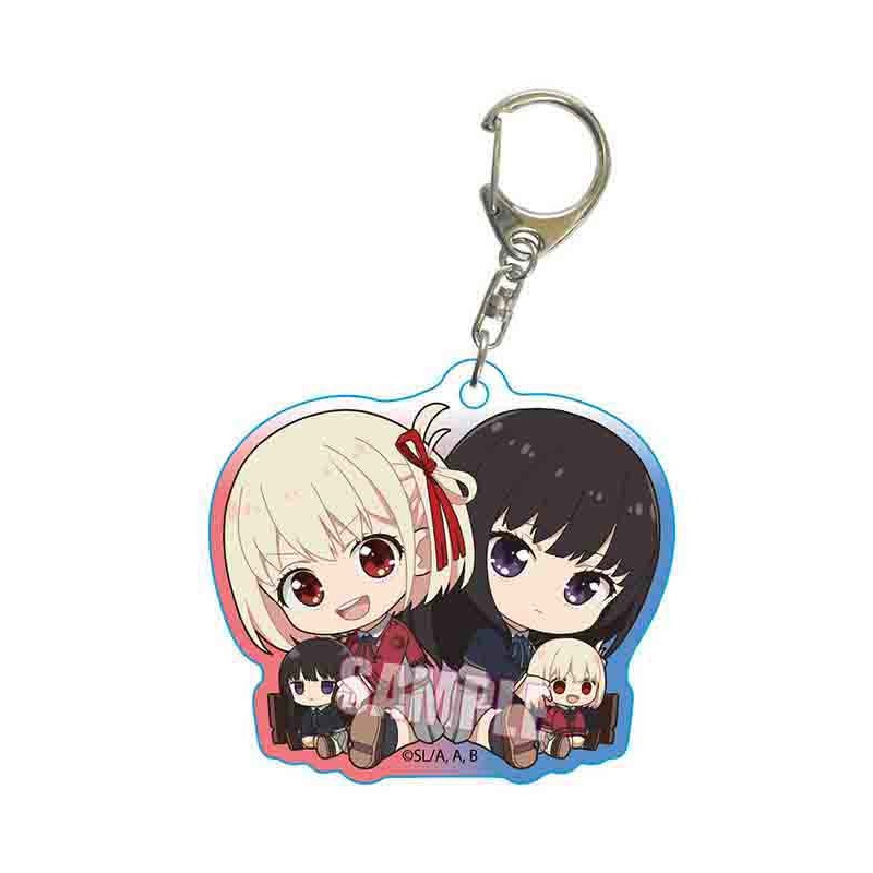 Lycoris Recoil Bell House GyuGyutto Acrylic Key Chain Chisato & Takina