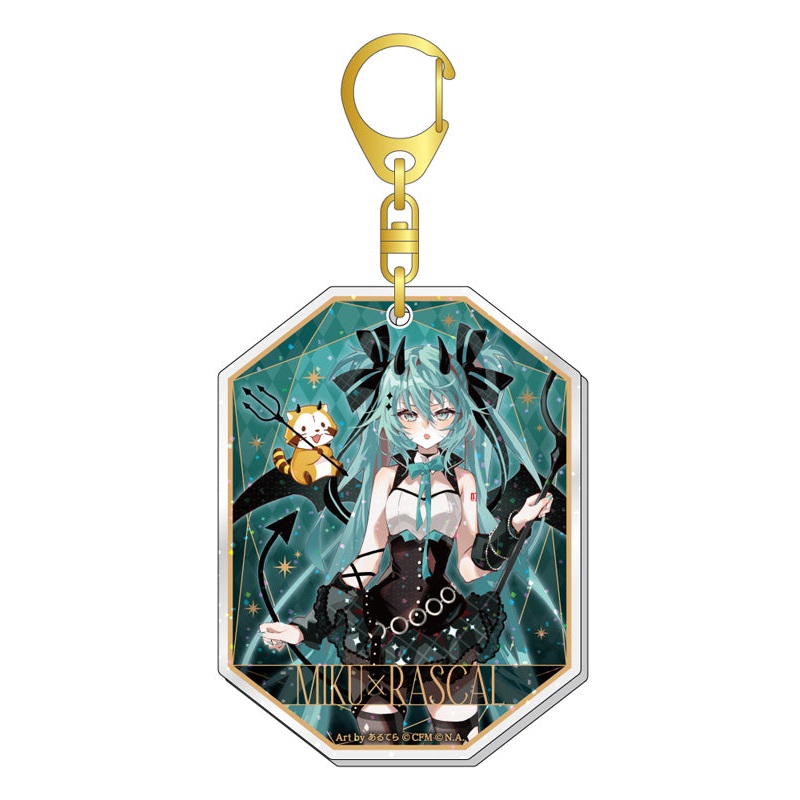 Hatsune Miku x Rascal the Raccoon Caravan 2023 Lame Acrylic Key Chain Hatsune Miku
