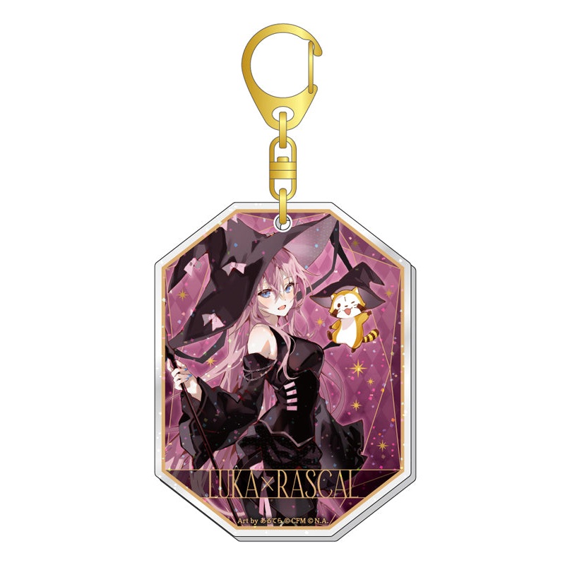 Hatsune Miku x Rascal the Raccoon Caravan 2023 Lame Acrylic Key Chain Megurine Luka