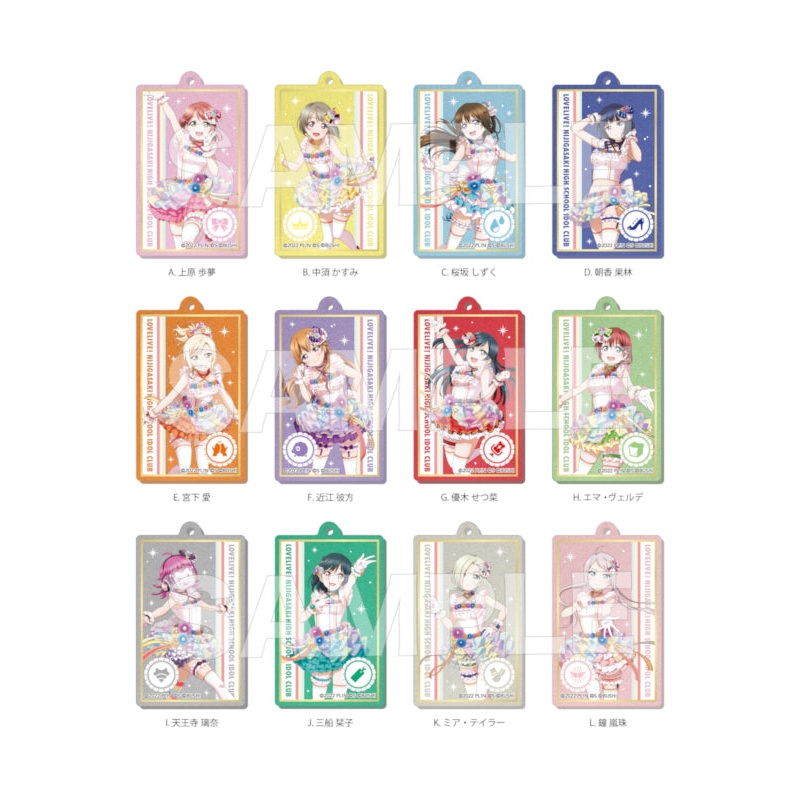 Love Live! Nijigasaki High School Idol Club CS.FRONT Metallic Acrylic Key Chain A