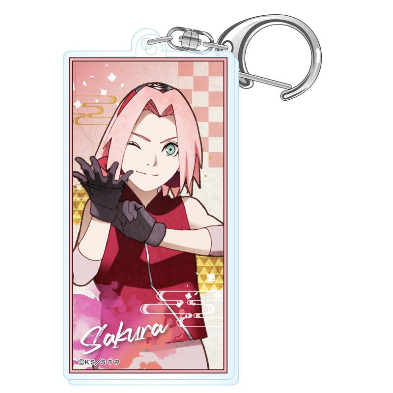 NARUTO -Shippuden- Twinkle Vintage Series Acrylic Banner Key Chain Haruno Sakura