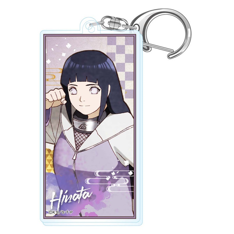 NARUTO -Shippuden- Twinkle Vintage Series Acrylic Banner Key Chain Hyuga Hinata