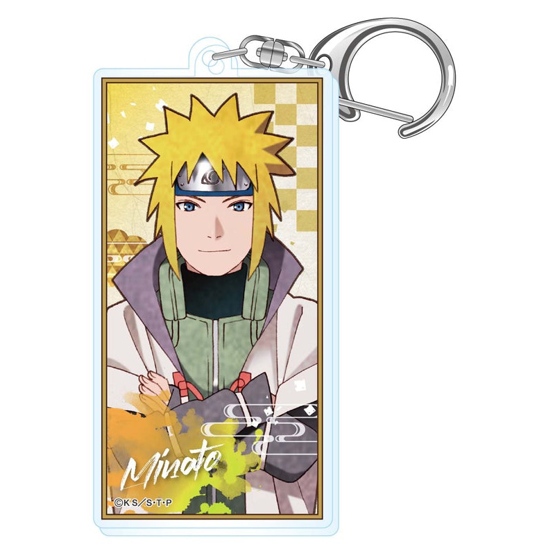 NARUTO -Shippuden- Twinkle Vintage Series Acrylic Banner Key Chain Namikaze Minato