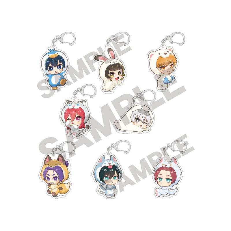 Blue Lock Crux Trading Acrylic Key Chain Kigurumins Cool(1 Random)