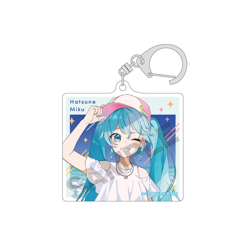 Hatsune Miku Crux Acrylic Key Chain White Dress