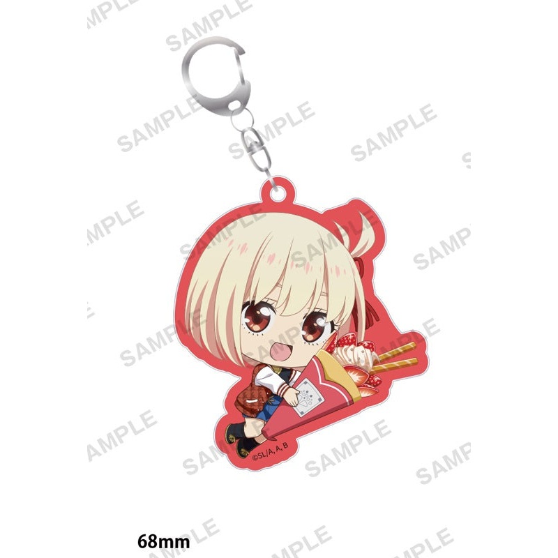 Lycoris Recoil Bushiroad Creative Mugyu Mini Acrylic Key Chain Chisato & Takina's Autumn Sky Show Window Nishikigi Chisato