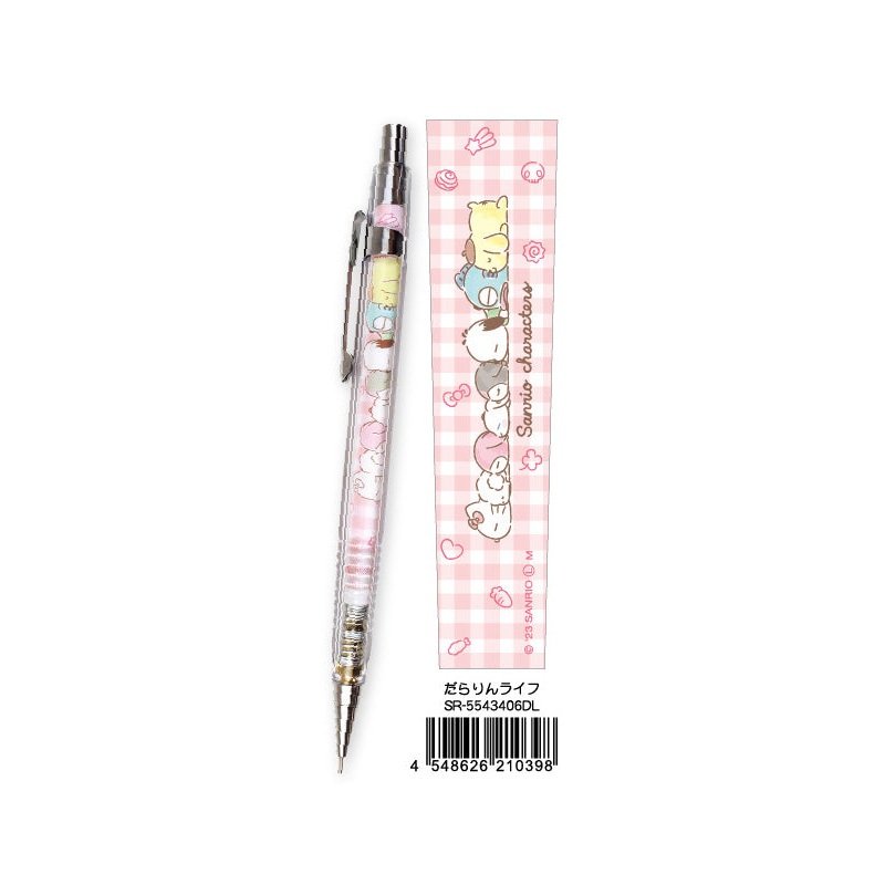 Sanrio Characters Yamano Shigyou Clear Triangular Mechanical Pencil Dararin Life