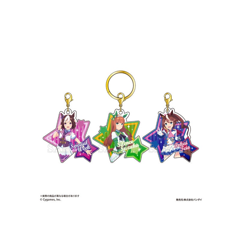 Uma Musume Pretty Derby Bandai3 Charm Key Chain Special Week & Silence Suzuka & Tokai Teio