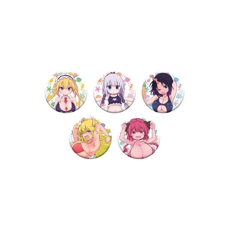 Miss Kobayashi's Dragon Maid  Medicos Entertainment Original Illustration Can Badge Collection Swimwear Ver.(1 Random)