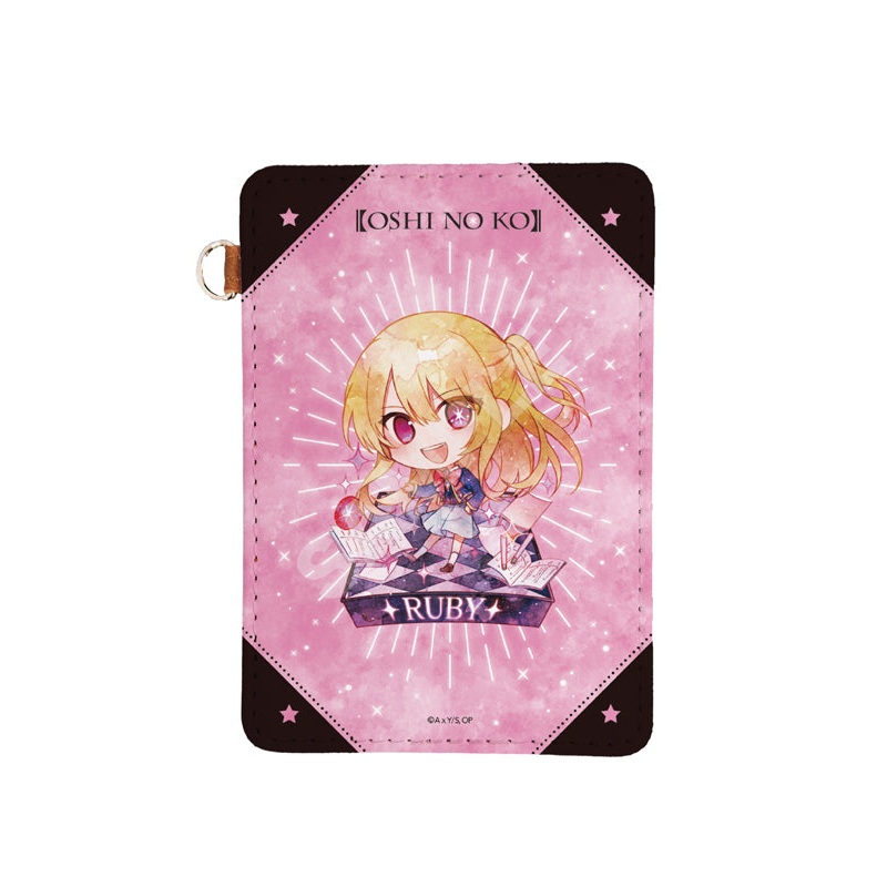Oshi no Ko CS.FRONT Chara Deru Art Leather Pass Case 03 Ruby