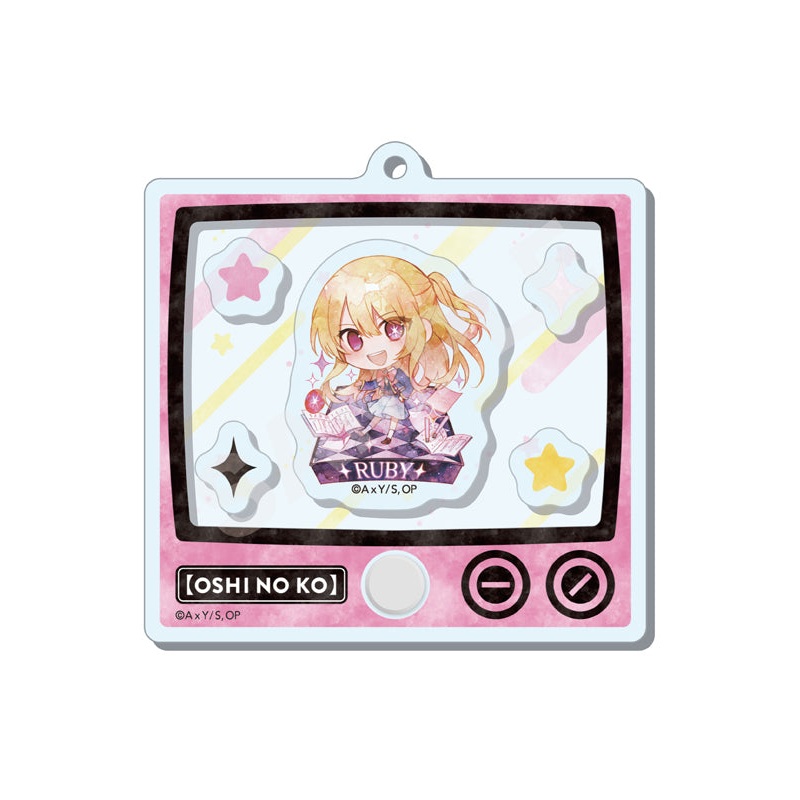 Oshi no Ko CS.FRONT Chara Deru Art Shakashaka Acrylic Key Chain 03 Ruby