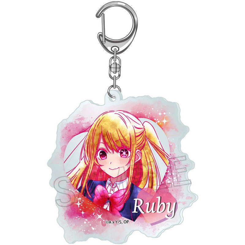 Oshi no Ko Twinkle Wet Color Series Acrylic Key Chain Ruby